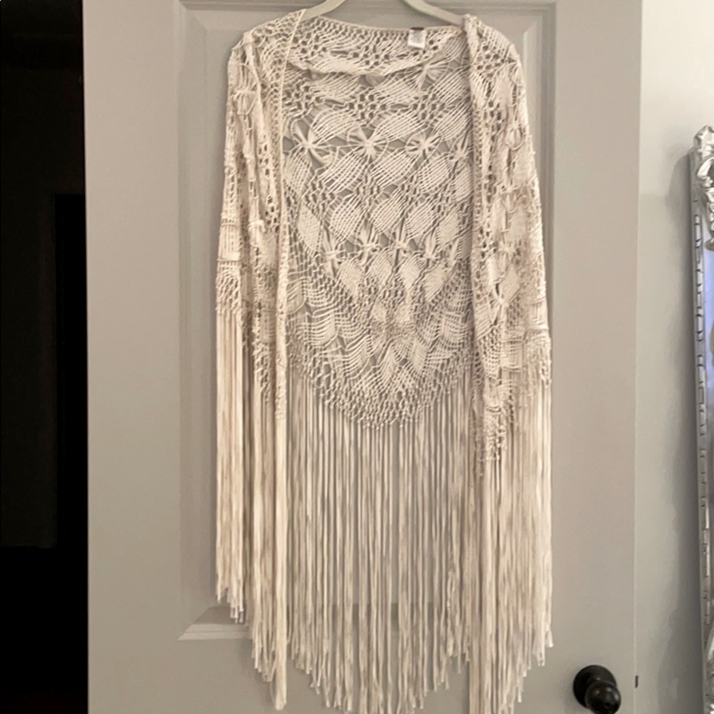 Free People silk woven bohemian shall/beach wrap